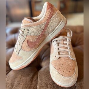 Nike Suede Sneakers in Coral and Beige